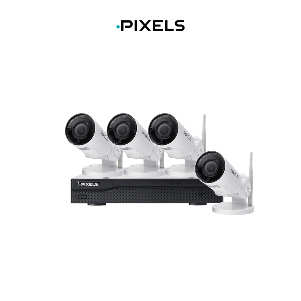 กล้องวงจรปิดไร้สาย PIXELS CCTV ชุดพรีเมียมหมุนได้ 4 CH ความคมชัด 3MP_0